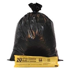 Komo - Vuilniszak 60l rol à 20st zwart