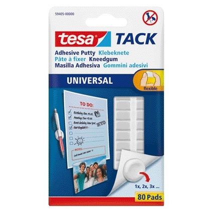 Tesa - Kneedgum ® TACK Autocollant universel 80 tampons