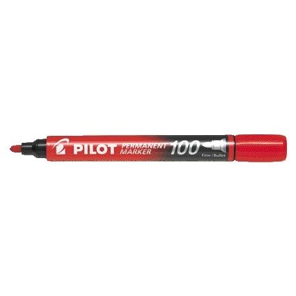 Pilot - Viltstift 100 rond fijn rood
