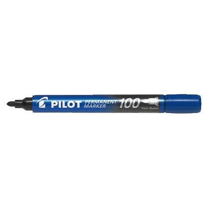 Pilot - Viltstift 100 rond fijn blauw | 12 stuks