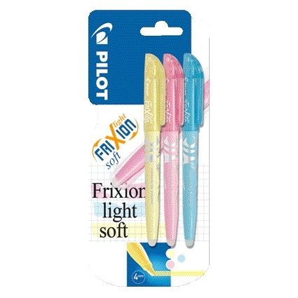 Pilot - Markeerstift friXion light soft pastel assorti blister à 3 stuks