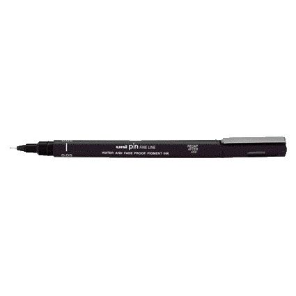 Uni-ball - Pin Fineliner 0,05 mm negro | 12 piezas