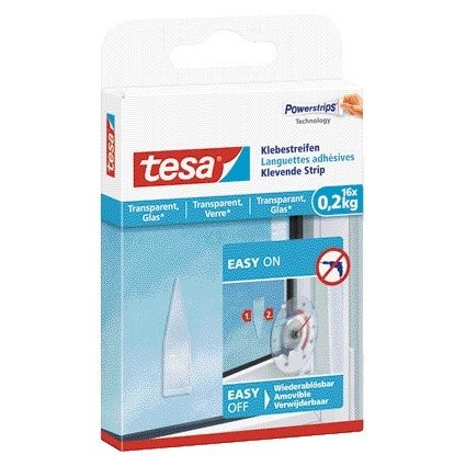 Tesa - Adhesive strips ® double-sided transparent 0.2kg 16 pieces 16 pieces