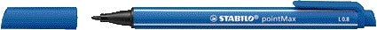 Stabilo - pointMax, hardtip fineliner 0.8 mm, ultramarine, per stuk | 10 stuks