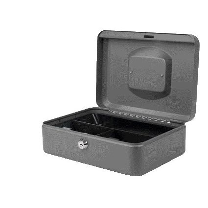 Pavo - Geldkist 250x180x90mm grijs