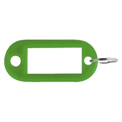 Pavo - Key label plastic green 100 pieces