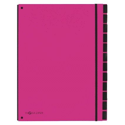 PAGNA - Cartella raccoglitore Trend A4 12 tab rosa scuro