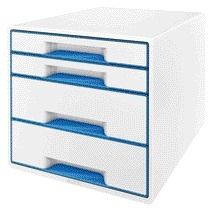 Leitz - Ladenbox WOW 4 laden wit/blauw