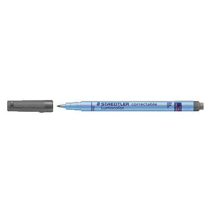 Staedtler - Filzstift Lumocolor 305 non permanent korrigierbar F schwarz | 10 Stück