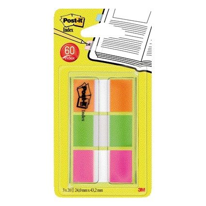 Post-it - Index pestañas 680 24mmx43.2mm surtido 60 pestañas