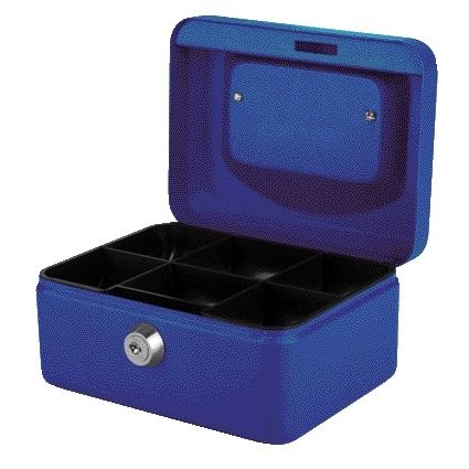 Quantore - Geldkassette 150x115x80mm blau