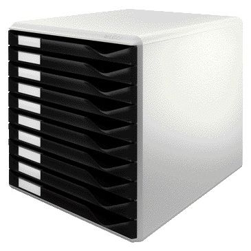 Leitz - Cajonera A4 10 cajones negro/blanco