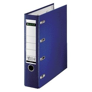 Leitz - Giro bank binder A4 with double mechanism 80mm PP blue | 5 pieces