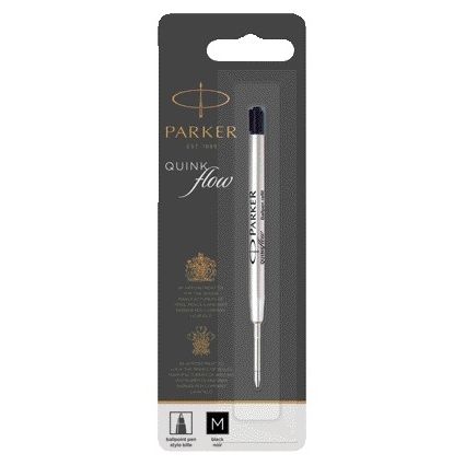 Parker - Ballpoint pen refill Quinkflow medium black blister of 1 piece