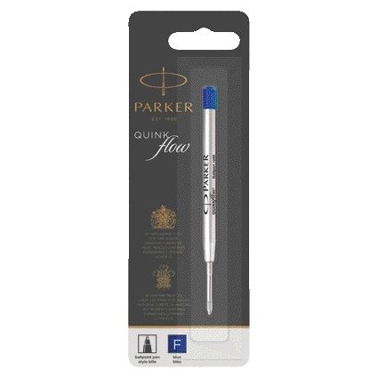 Parker - Balpenvulling quinkflow f blauw | 12 stuks