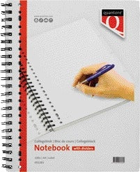 Quantore - Bloque de conferencias línea A4 23 agujeros 4 pestañas 100 hojas 70gr