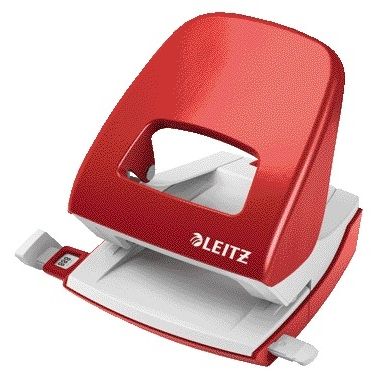 Leitz - Perforadora 5008 Nexxt metal 30 hojas rojo