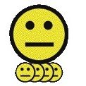 Smit Visual - Magnet Smiley 75mm Emotion neutral gelb 5 Stück