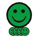 Smit Visual - Magneet smiley 25mm emotie blij groen 5 stuks