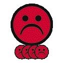 Smit Visual - Magnete smiley 25mm emozione triste rosso 5 pezzi