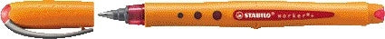 Stabilo - worker+, Rollerball, Medium 0.5 mm, doos 10 stuks, rood | 10 stuks