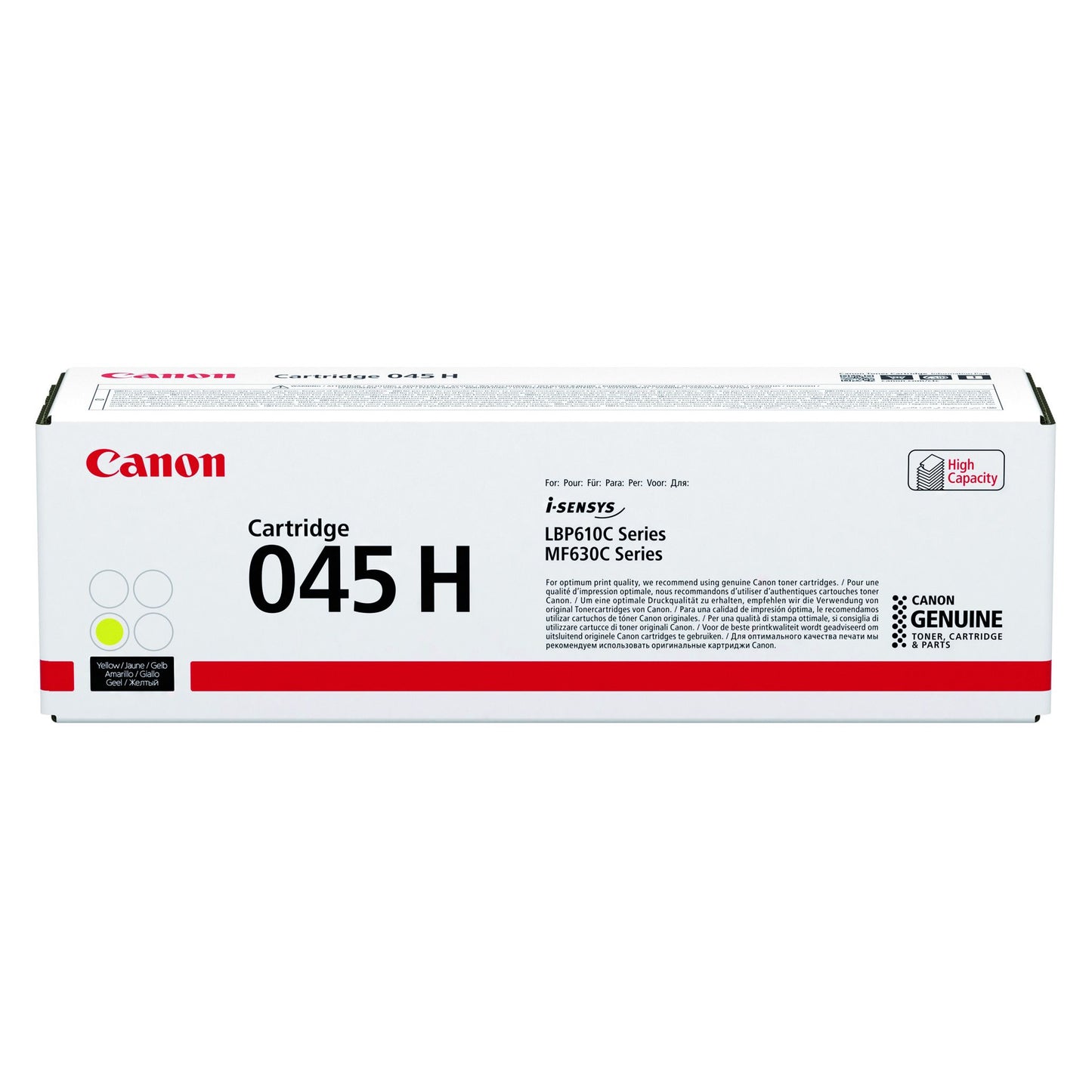 Canon - 045 H tonercartridge 1 stuk(s) Origineel Geel