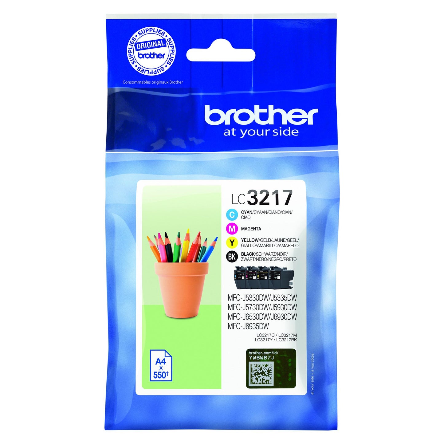 Brother - Cartuccia d'inchiostro LC-3217 nero + 3 colori
