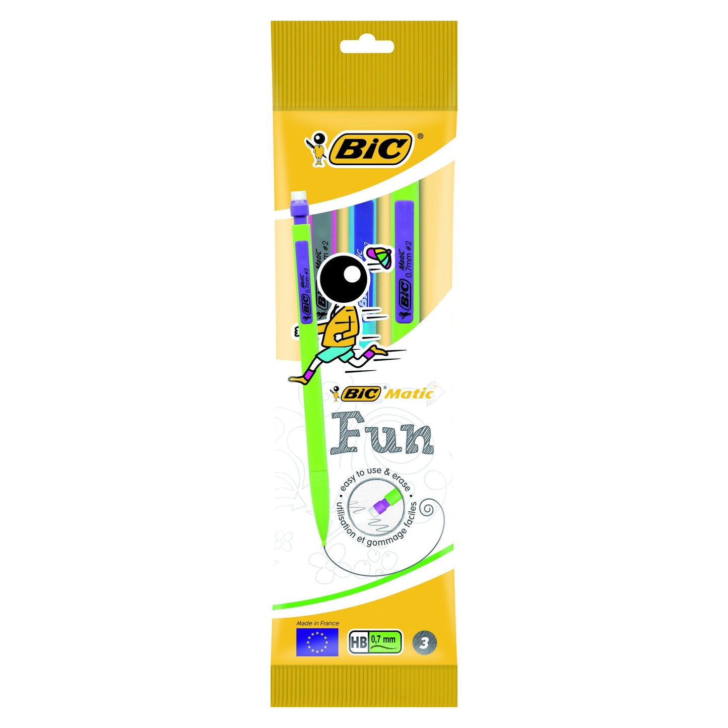 Bic - Mechanical pencil Matic fun HB 0.7mm blister of 3 pieces