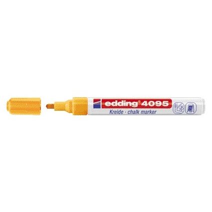 Edding - Rotulador de tiza 4095 redondo 2-3 mm naranja neón | 10 piezas
