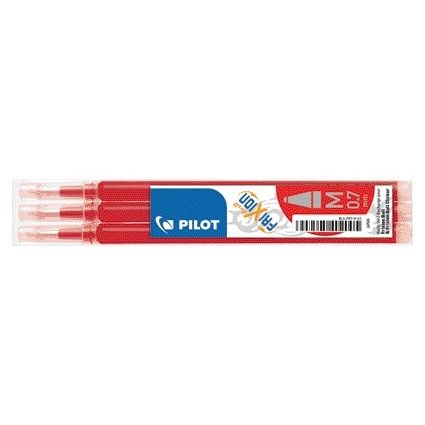 Pilot - Ricarica per penna roller friXion media rossa, set da 3 pezzi