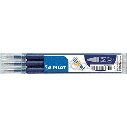 Pilot - Recambio para bolígrafo roller friXion mediano azul-negro set de 3 piezas