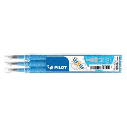 Pilot - Recharge pour stylo roller friXion medium bleu clair, lot de 3 pièces
