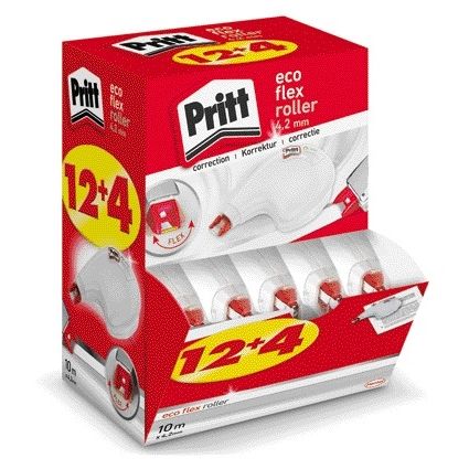 Pritt – Correction ECO Flex 4,2 mm x 10 m, Aktionspackung mit 12 + 4 gratis