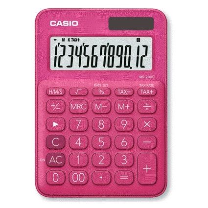Casio - Calculator MS-20UC red