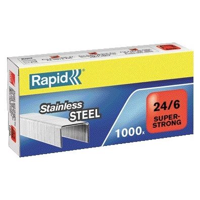 Rapid - Graffette 24/6 in acciaio inox super resistenti 1000 pezzi
