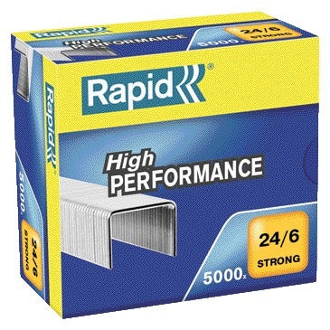 Rapid - Grapas 24/6 galvanizadas resistentes 5000 piezas