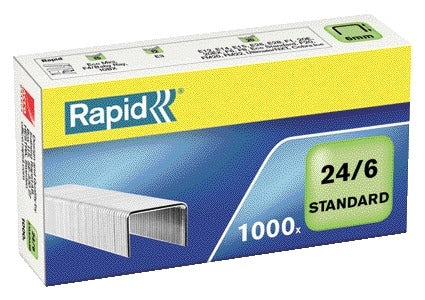 Rapid - Agrafes 24/6 galvanisées standard 1000 pièces
