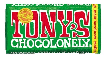 Tony's Chocolonely - Barre chocolat lait noisettes 180gr