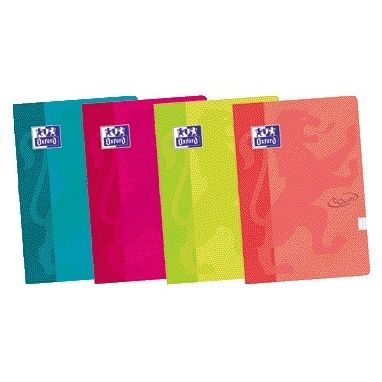 Oxford - Schrift School Touch A4 ruit 10x10mm 72 pagina's 80gr assorti | 10 stuks