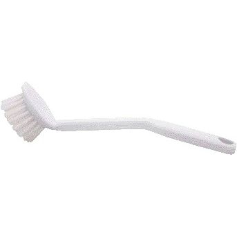 Cleaninq - Spazzola per lavastoviglie basic in plastica con testa tonda bianca