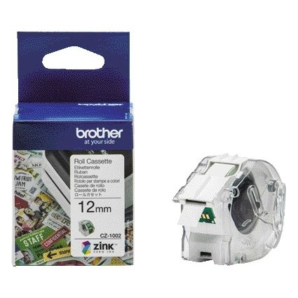 Brother - Etiqueta CZ-1002 multifuncional 12mm 1 rollo de 5m blanco