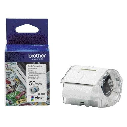 Brother - Etiket CZ-1005 multifunctioneel 50mm 1 rol á 5m wit