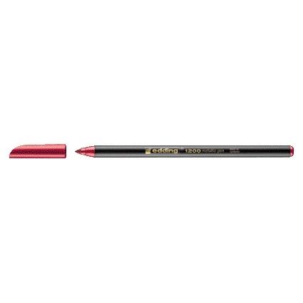 Edding - Fineliner 1200 072 rojo metalizado fino | 10 piezas