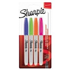 Sharpie - Rotulador ie redondo fino divertido surtido blister de 4 piezas