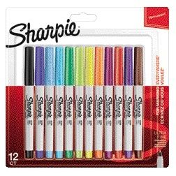 Sharpie - Viltstift ie rond ultra fine fun assorti blister à 12 stuks