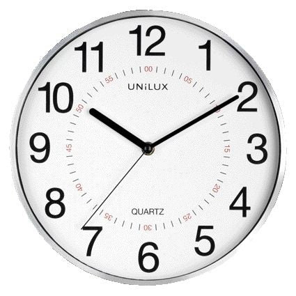 UNILUX - Wanduhr Aria Ø 28,5cm silbergrau/weiß