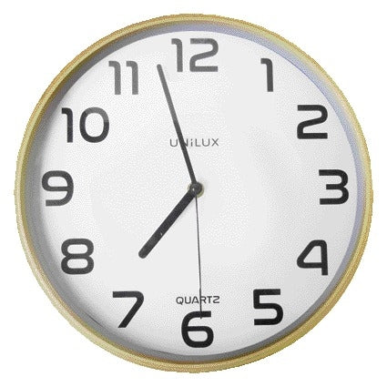 UNILUX - Reloj de pared madera báltica blanco