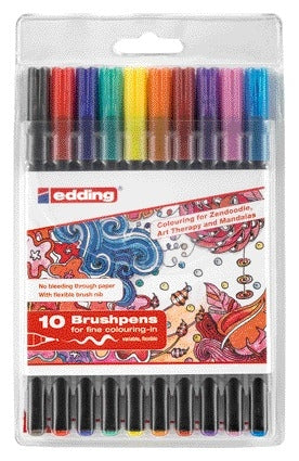 Edding - Brushpen 1340 assorted case of 10 pieces