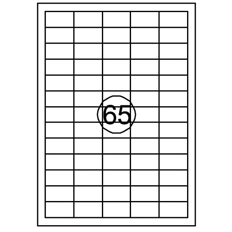 Quantore - Etichetta 38,1mmx21,2mm 6500 pezzi