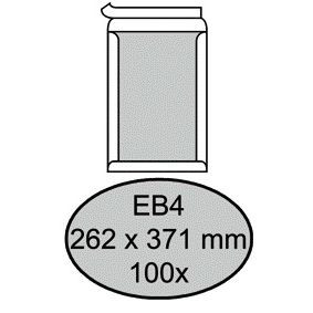 Quantore - Envelope board back EB4 262x371mm self-adhesive white 100 pieces
